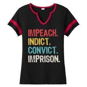 Impeach Indict Convict Imprison  Ladies Halftime Notch Neck Tee