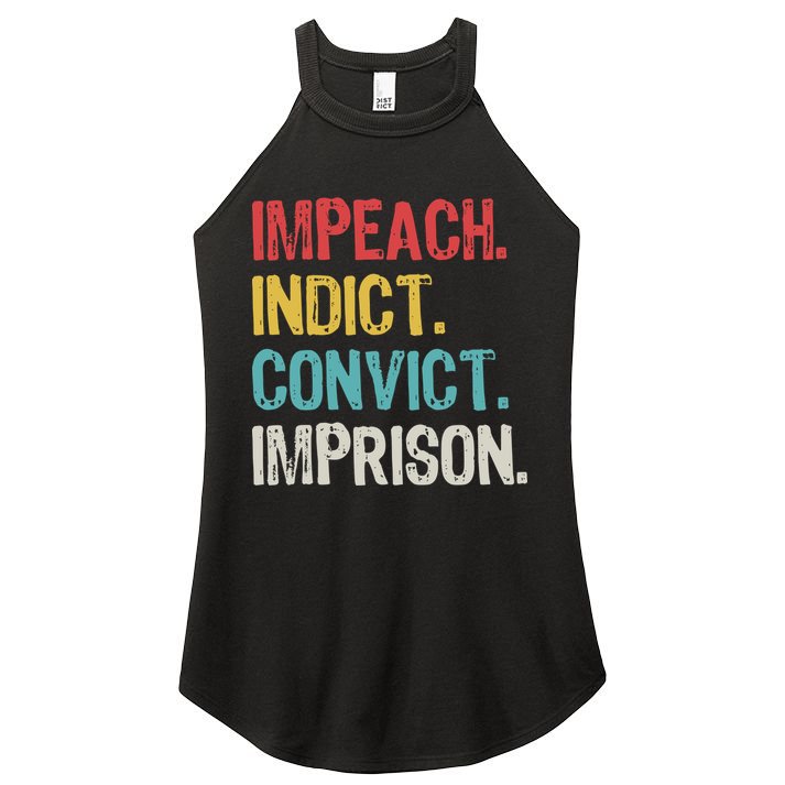 Impeach Indict Convict Imprison  Women's Perfect Tri Rocker Tank