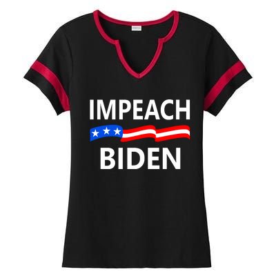 Impeach Joe Biden Remove From Office Ladies Halftime Notch Neck Tee