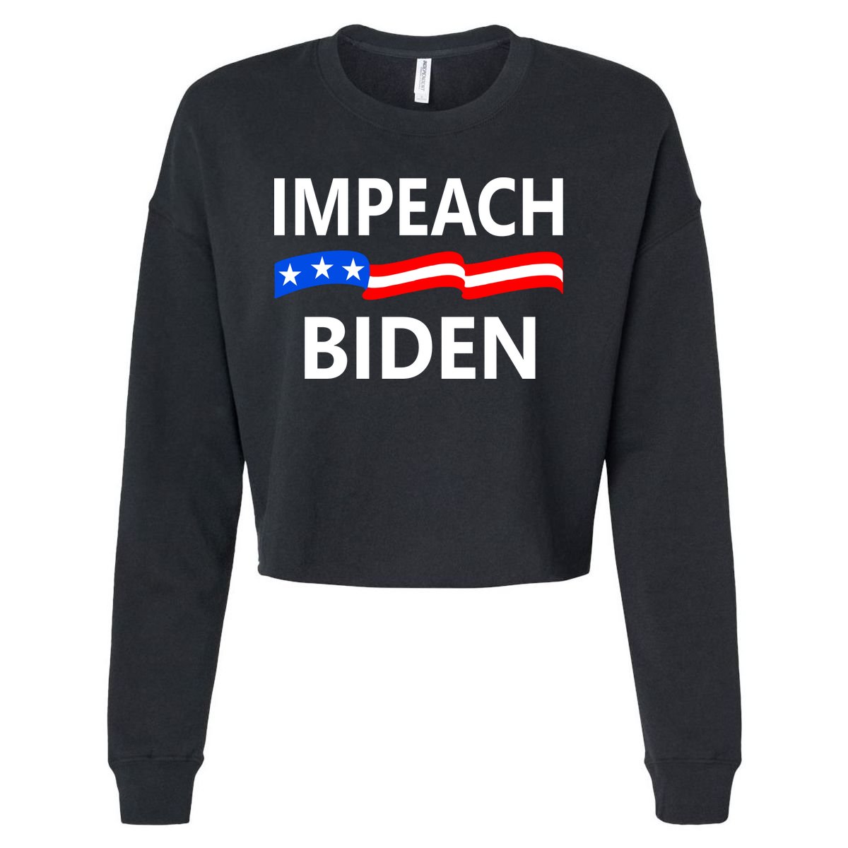 Impeach Joe Biden Remove From Office Cropped Pullover Crew