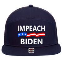 Impeach Joe Biden Remove From Office 7 Panel Mesh Trucker Snapback Hat