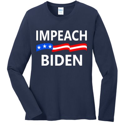 Impeach Joe Biden Remove From Office Ladies Long Sleeve Shirt
