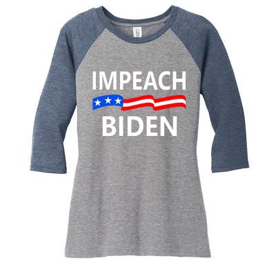 Impeach Joe Biden Remove From Office Women's Tri-Blend 3/4-Sleeve Raglan Shirt