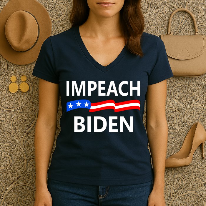 Impeach Joe Biden Remove From Office Women's V-Neck T-Shirt
