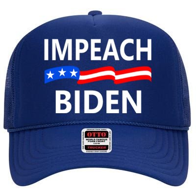 Impeach Joe Biden Remove From Office High Crown Mesh Back Trucker Hat