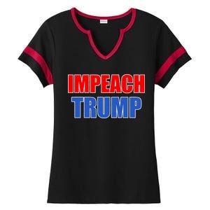 Impeach President Donald Trump Anti-Trump Ladies Halftime Notch Neck Tee