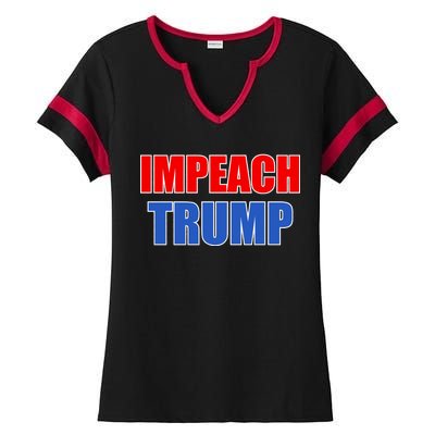 Impeach President Donald Trump Anti-Trump Ladies Halftime Notch Neck Tee