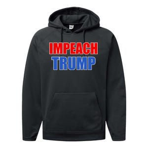 Impeach President Donald Trump Anti-Trump Performance Fleece Hoodie