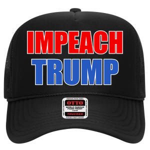 Impeach President Donald Trump Anti-Trump High Crown Mesh Back Trucker Hat