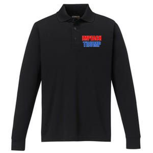 Impeach President Donald Trump Anti-Trump Performance Long Sleeve Polo