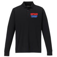 Impeach President Donald Trump Anti-Trump Performance Long Sleeve Polo