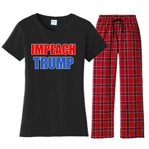 Impeach President Donald Trump Anti-Trump Women's Flannel Pajama Set