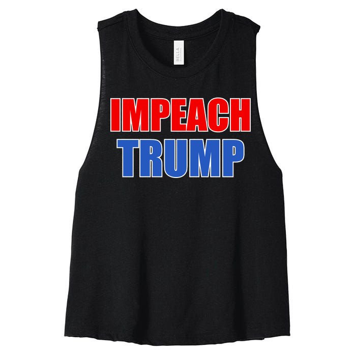 Impeach President Donald Trump Anti-Trump Women's Racerback Cropped Tank