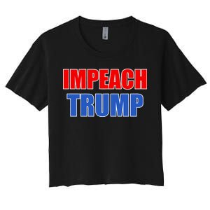 Impeach President Donald Trump Anti-Trump Women's Crop Top Tee