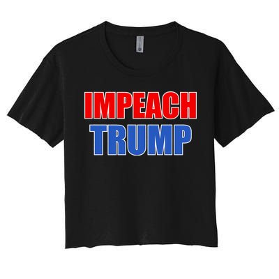 Impeach President Donald Trump Anti-Trump Women's Crop Top Tee