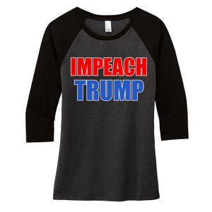 Impeach President Donald Trump Anti-Trump Women's Tri-Blend 3/4-Sleeve Raglan Shirt