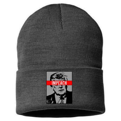 Impeach President Donald Trump Anti Trump Resist Sustainable Knit Beanie