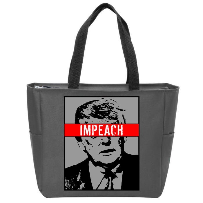 Impeach President Donald Trump Anti Trump Resist Zip Tote Bag