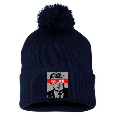 Impeach President Donald Trump Anti Trump Resist Pom Pom 12in Knit Beanie