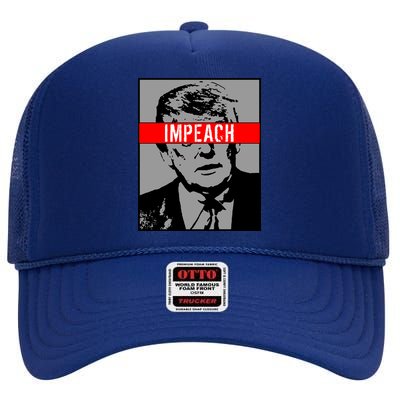 Impeach President Donald Trump Anti Trump Resist High Crown Mesh Back Trucker Hat