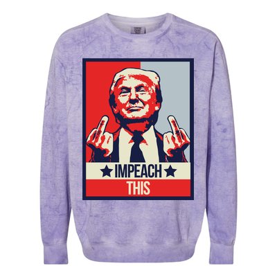 Impeach This Pro Donald Trump Supporter Colorblast Crewneck Sweatshirt