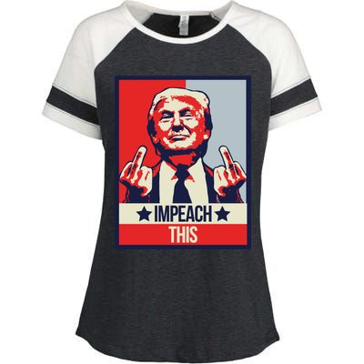 Impeach This Pro Donald Trump Supporter Enza Ladies Jersey Colorblock Tee