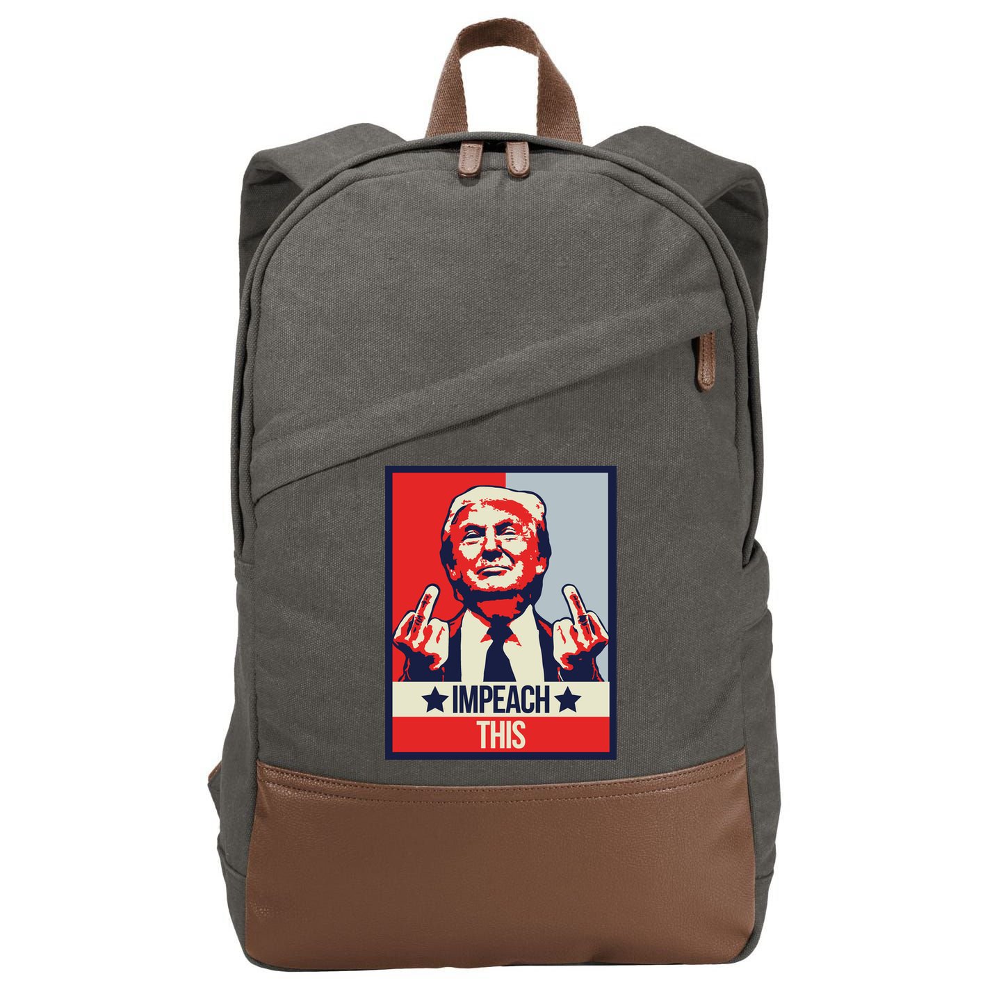 Impeach This Pro Donald Trump Supporter Cotton Canvas Backpack