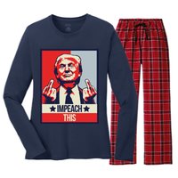 Impeach This Pro Donald Trump Supporter Women's Long Sleeve Flannel Pajama Set 