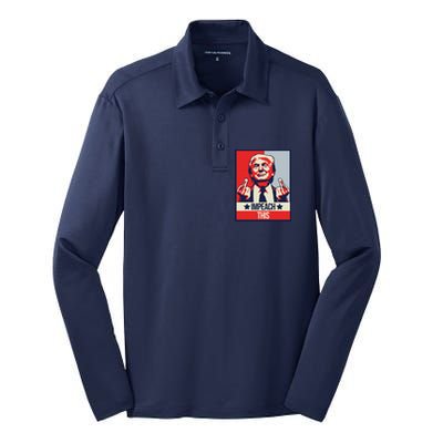 Impeach This Pro Donald Trump Supporter Silk Touch Performance Long Sleeve Polo