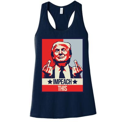 Impeach This Pro Donald Trump Supporter Women's Racerback Tank