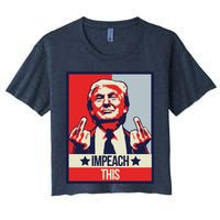 Impeach This Pro Donald Trump Supporter Women's Crop Top Tee