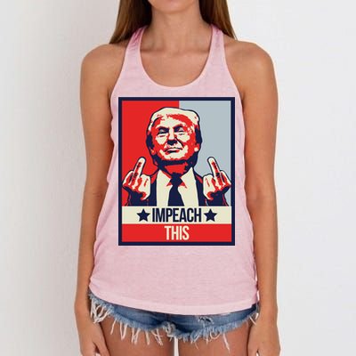 Impeach This Pro Donald Trump Supporter Women's Knotted Racerback Tank