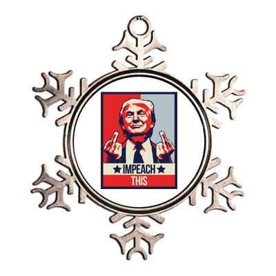 Impeach This Pro Donald Trump Supporter Metallic Star Ornament