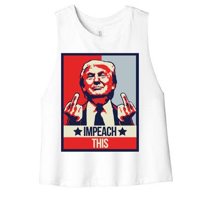 Impeach This Pro Donald Trump Supporter Women's Racerback Cropped Tank