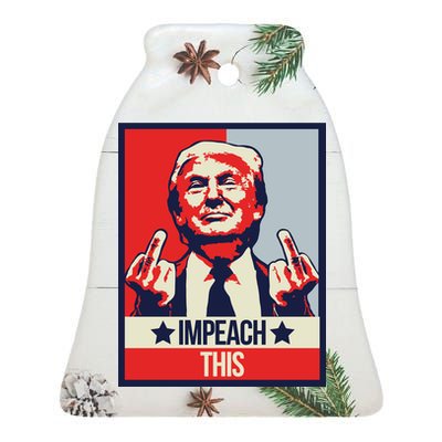 Impeach This Pro Donald Trump Supporter Ceramic Bell Ornament