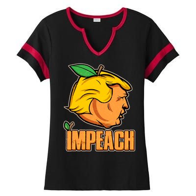 Impeach Trump Anti Trump Impeachment Ladies Halftime Notch Neck Tee