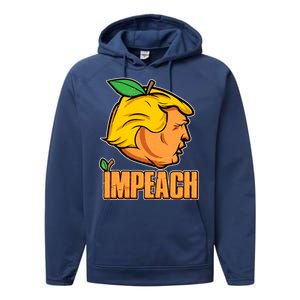 Impeach Trump Anti Trump Impeachment Performance Fleece Hoodie