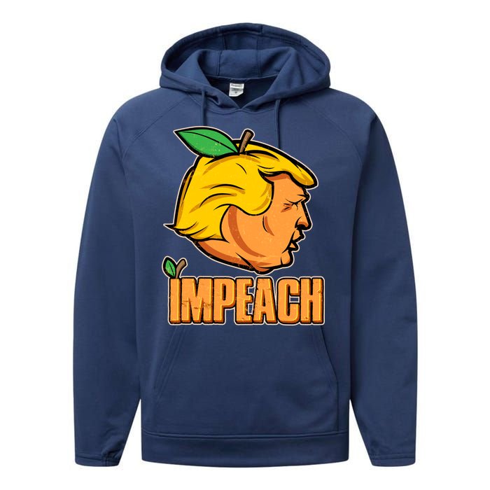 Impeach Trump Anti Trump Impeachment Performance Fleece Hoodie