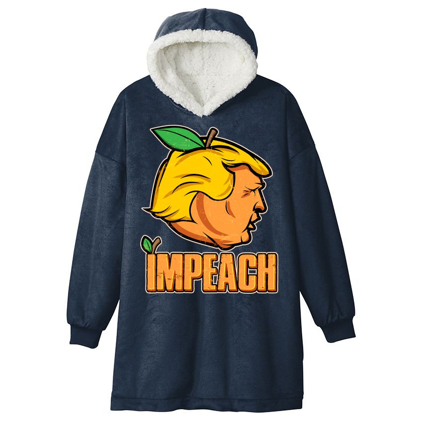 Impeach Trump Anti Trump Impeachment Hooded Wearable Blanket