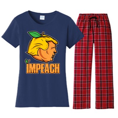 Impeach Trump Anti Trump Impeachment Women's Flannel Pajama Set