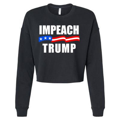 Impeach Trump Resist Anti Trump Cropped Pullover Crew