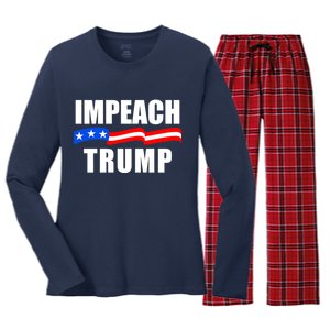 Impeach Trump Resist Anti Trump Women's Long Sleeve Flannel Pajama Set 