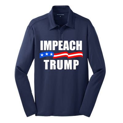 Impeach Trump Resist Anti Trump Silk Touch Performance Long Sleeve Polo