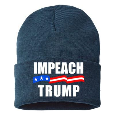 Impeach Trump Resist Anti Trump Sustainable Knit Beanie