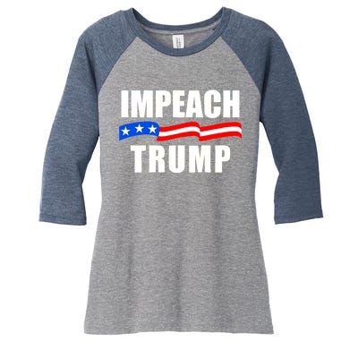 Impeach Trump Resist Anti Trump Women's Tri-Blend 3/4-Sleeve Raglan Shirt