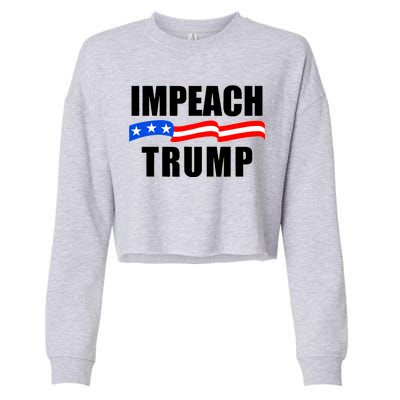 Impeach Trump Resist Anti Trump Cropped Pullover Crew