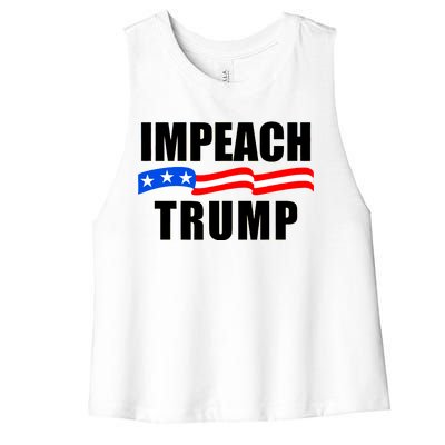 Impeach Trump Resist Anti Trump Women's Racerback Cropped Tank