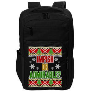 Impish or Admirable Ugly Christmas Impact Tech Backpack