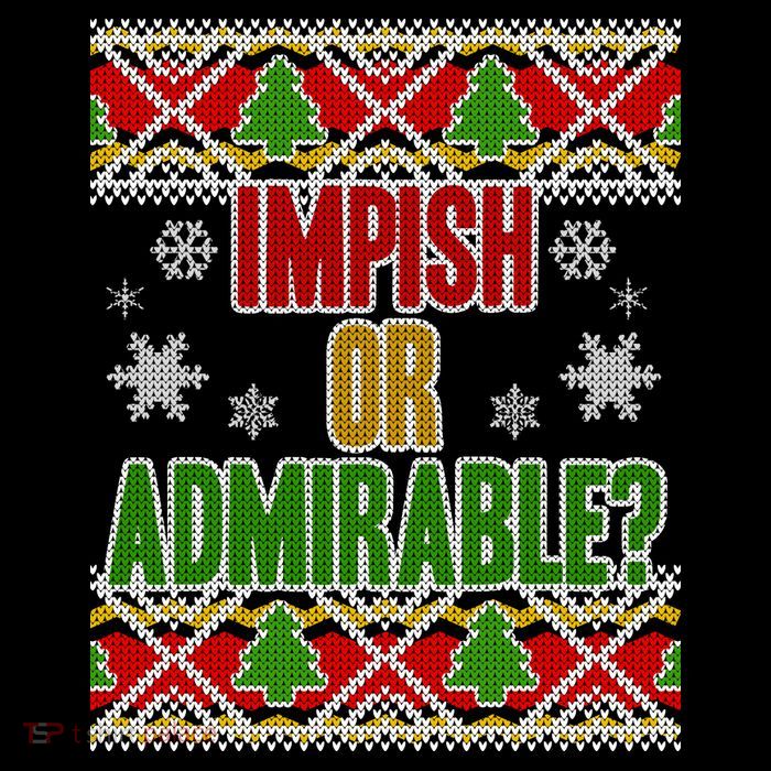 Impish or Admirable Ugly Christmas Sustainable Bucket Hat