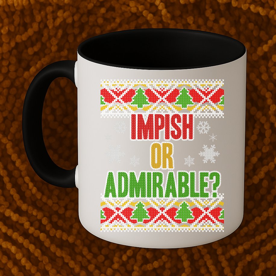Impish or Admirable Ugly Christmas Mug
